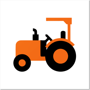 Farming Tractor Emoticon Posters and Art